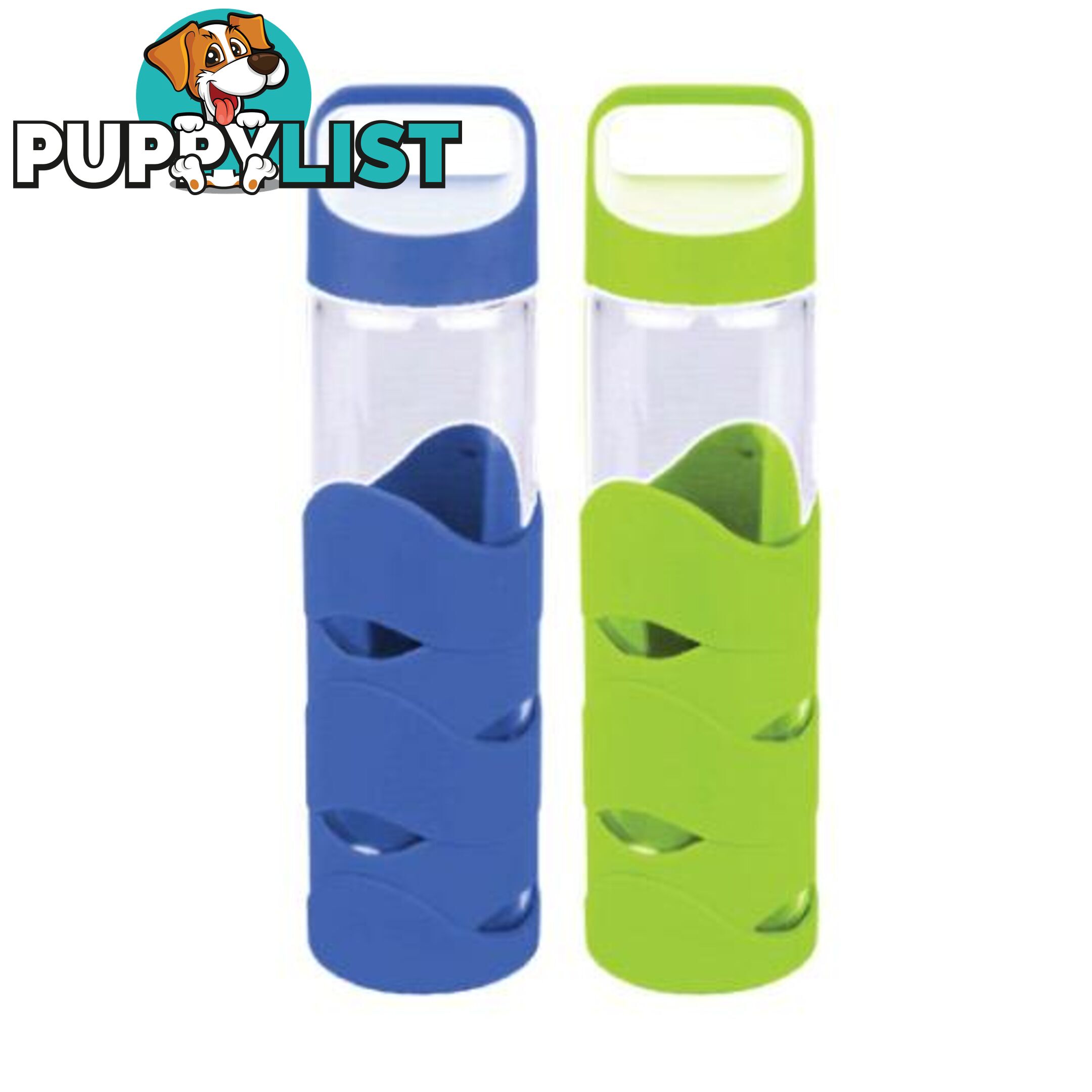 Glass Sports Bottles with BPA free lid x 2 - glassnew5