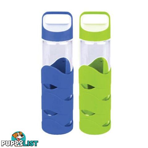 Glass Sports Bottles with BPA free lid x 2 - glassnew5