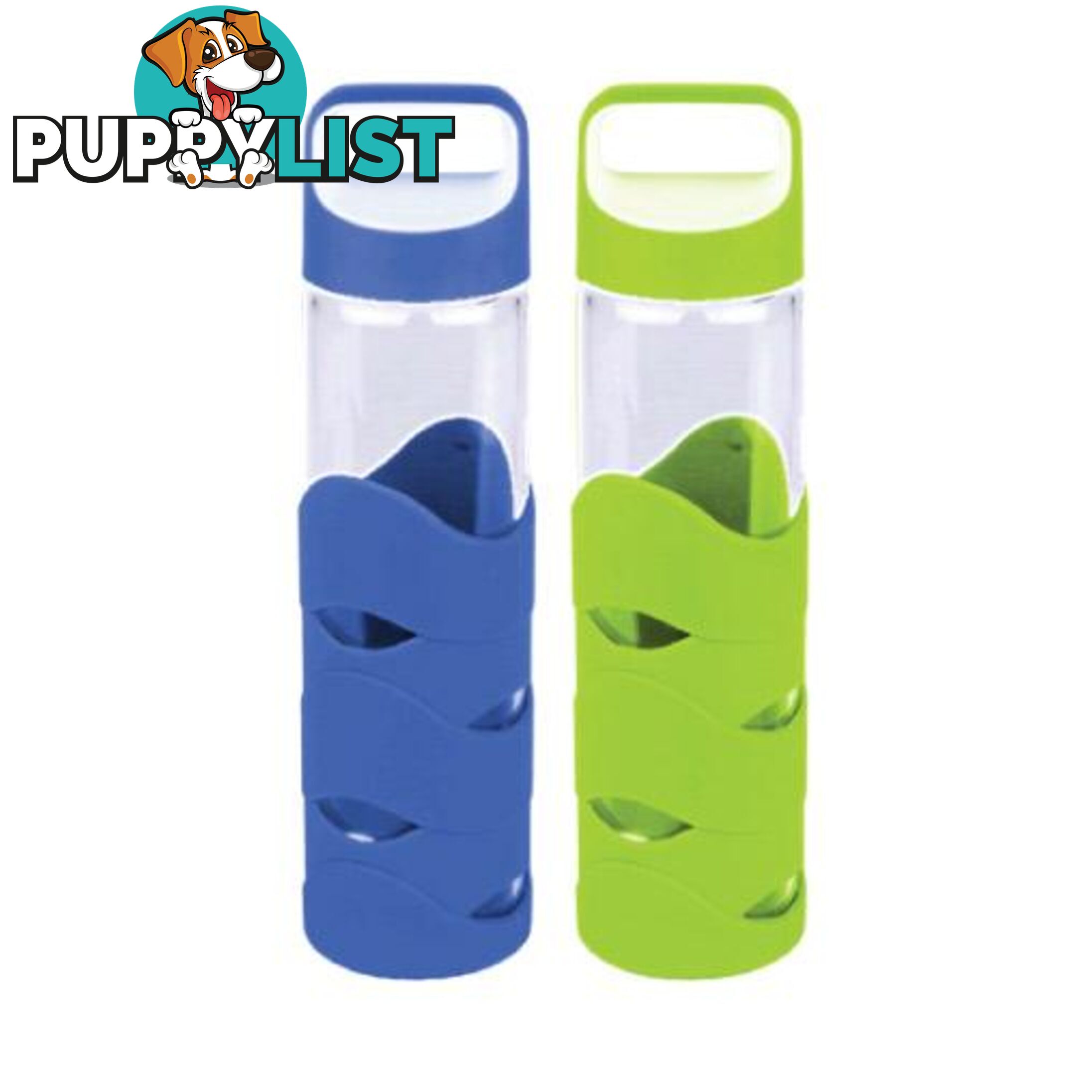 Glass Sports Bottles with BPA free lid x 2 - glassnew3