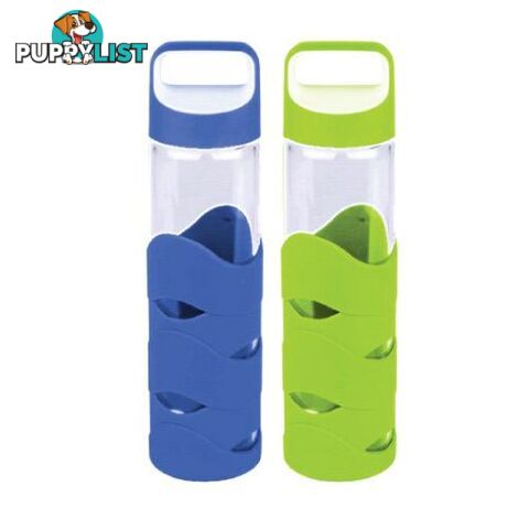 Glass Sports Bottles with BPA free lid x 2 - glassnew3