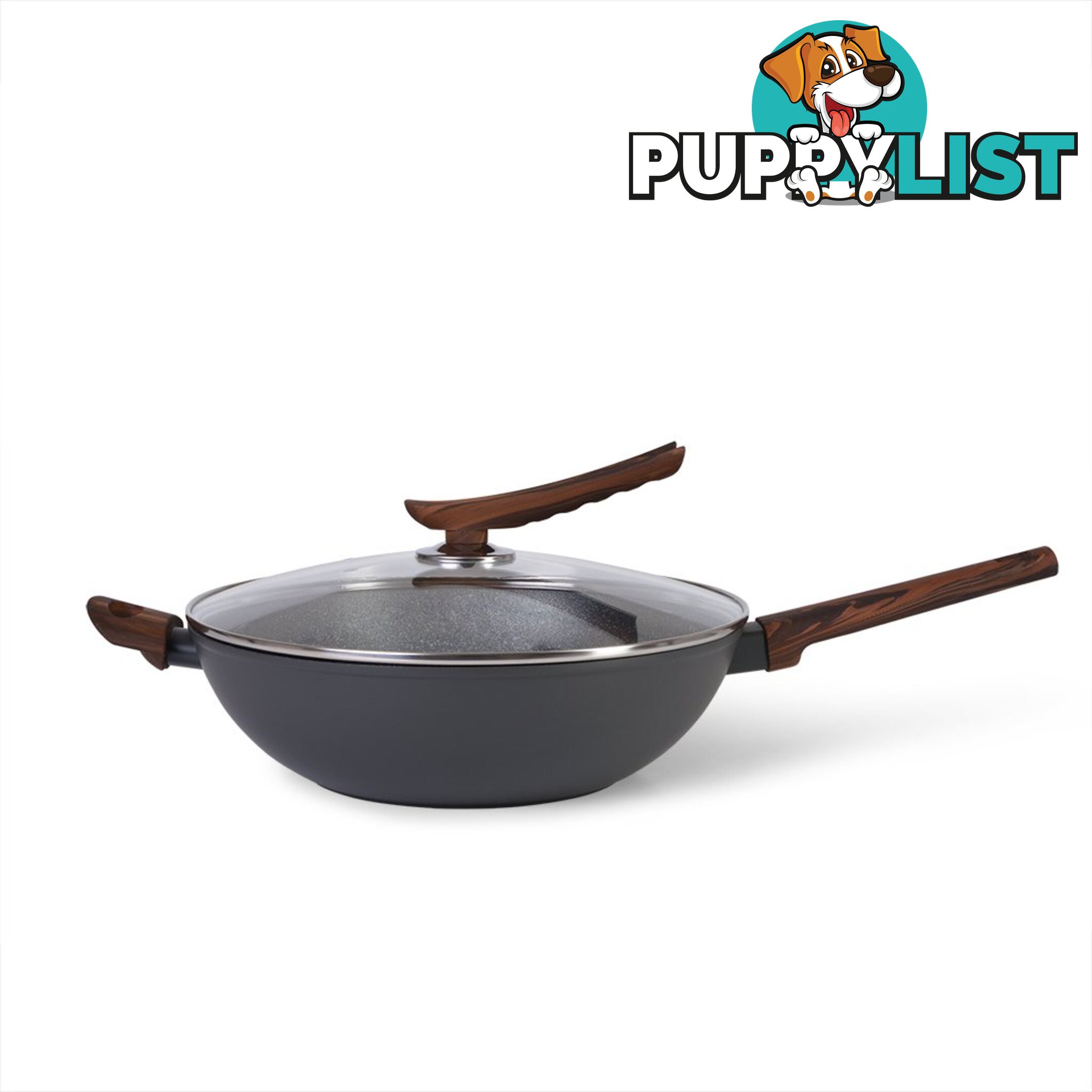 FISSMAN Wok pan CAPELLA - 30x8.5 cm / 4.3 LTR with glass lid - 14957