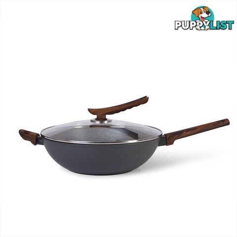 FISSMAN Wok pan CAPELLA - 30x8.5 cm / 4.3 LTR with glass lid - 14957