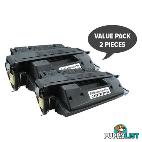 HP Compatible 2 x EP-52 C4127X 27X Premium Generic Toner