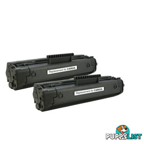 HP Compatible EP-22 C4092A 92A Black Premium Generic Toner x 2