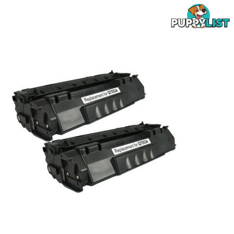 HP Compatible 2 x Q7553A Q5949 Cartridge 315i, 308i Black Premium Toner