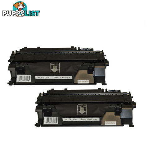 HP Compatible CF280A Premium Generic Toner x 2