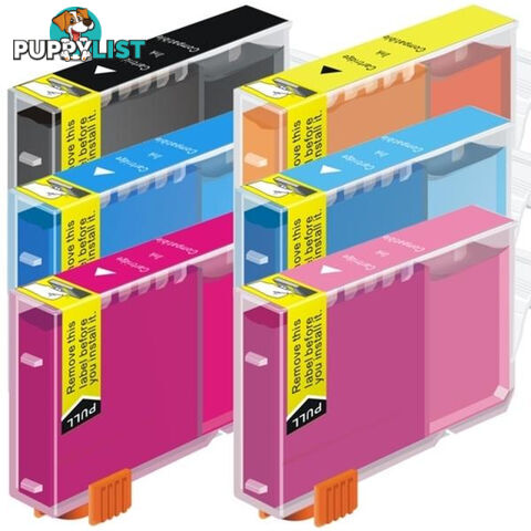 Bci-3 BCI-6 Colour Compatible Inkjet Cartridge Set 6 Ink Cartridges