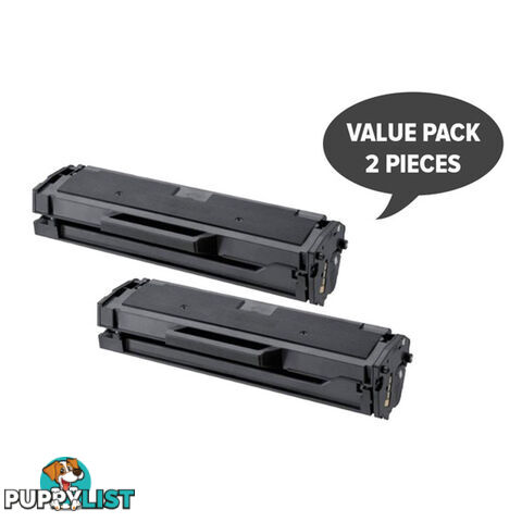 2 x MLT-D101S Black Premium Generic Toner