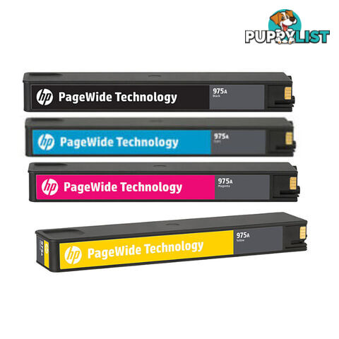 HP Compatible Set of 4 HP 975A Pagewide Compatible Inkjet Cartridge Combo L0R88AA - L0R97AA 1Black ,1Cyan , 1Magenta, 1Yellow