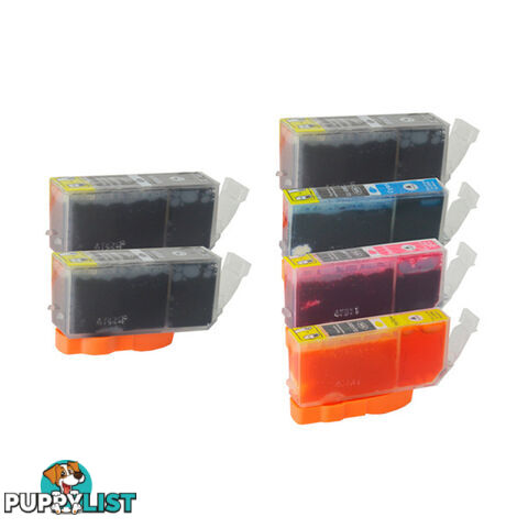 PGI-5 CLI-8 Compatible Inkjet Cartridge Set 6 Ink Cartridges