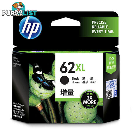 HP 62XL Original Black Ink C2P05AA - 600 Pages