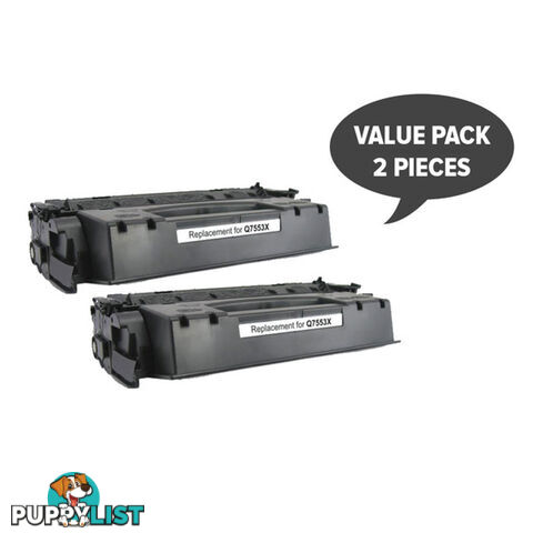 HP Compatible 2 x Q7553X HP #53X CART315ii CART308ii Q5949X #49x Premium Generic Toner