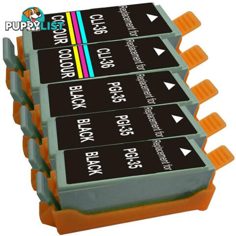 PGI-35 / CLI-36 Compatible Inkjet Cartridge Set 5 Cartridges