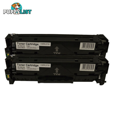 HP Compatible CF410A Premium Generic Black Toner Cartridge x 2