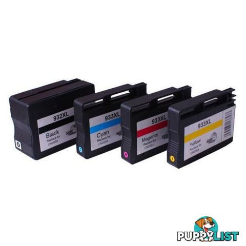 HP Compatible 932XL 933XL Remanufactured Inkjet Cartridge Set 4 Cartridges