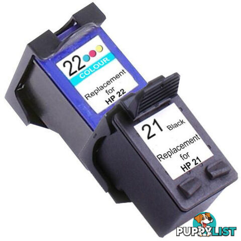 HP Compatible 21XL Remanufactured Inkjet Cartridge Set 1 2 Ink Cartridges