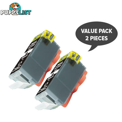 2 x PGI-525 Pigment Black Compatible Inkjet Cartridge