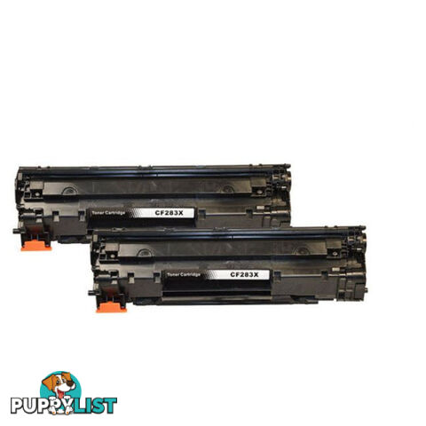 HP Compatible 2 x CF283X Premium Generic Toner