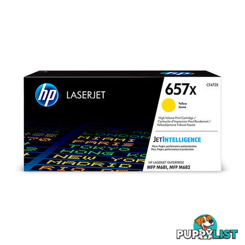 HP 657X Yellow Toner CF472X