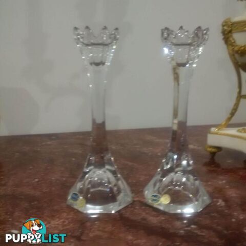 Candleholders / Candelabra - Crystal / Glass / Brass. Ornaments