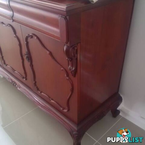 Ornate Mirror. Vintage Cedar Buffet. Dining Chairs REDUCED