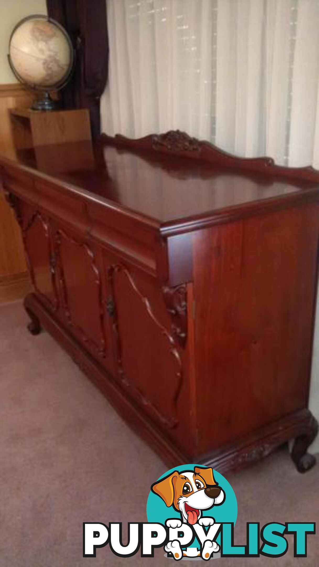 Ornate Mirror. Vintage Cedar Buffet. Dining Chairs REDUCED