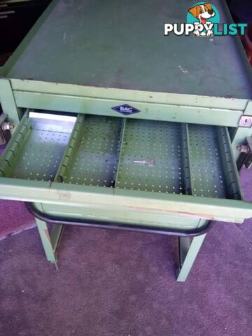 BAC Systems Mobile 4 Drawer Tool Trolley. 2 Drawer Cabinet $175