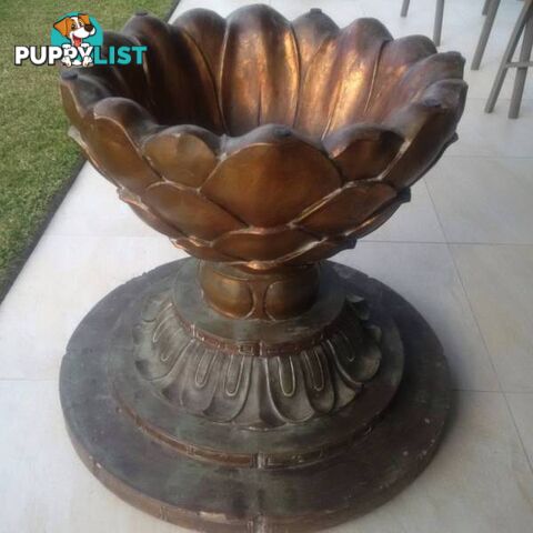 Amazing Round Glass Top Table $440. Vintage Flower Pots $390 each