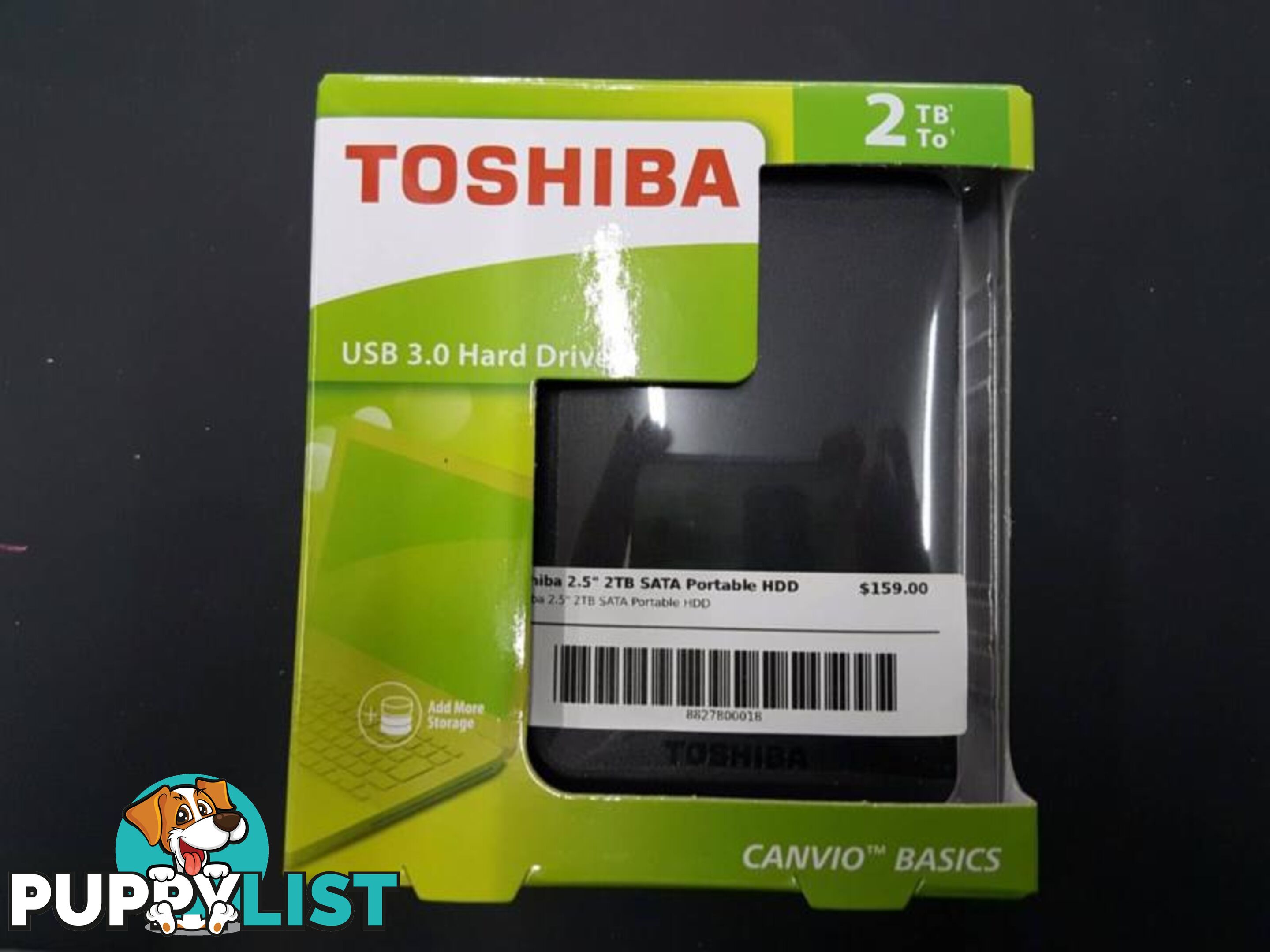 Toshiba 2TB USB 2.0 Hard drive