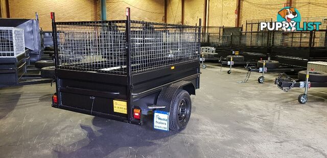 7Ã4 BOX TRAILER HIGH SIDE WITH 600MM CAGE