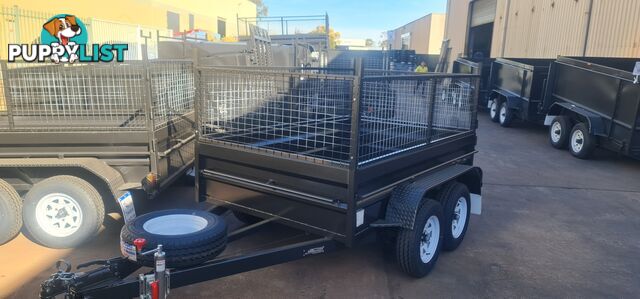 8Ã5 TANDEM BOX TRAILER HIGH SIDE WITH CAGE 600MM