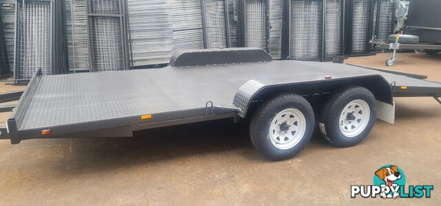 16Ã6.6FT BEAVER TAIL CAR TRAILER WITH ELECTRIC BRAKES ON FOUR WHEELS 2.8TN