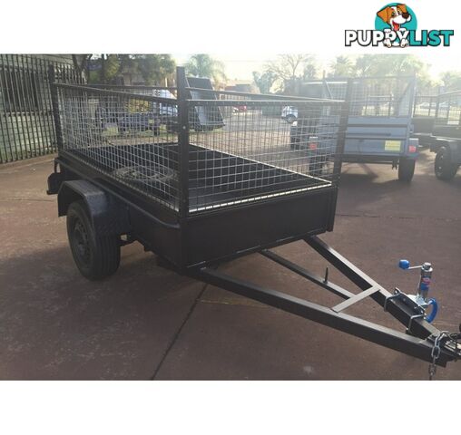 7Ã4 BOX TRAILER LOW SIDE WITH 600MM CAGE