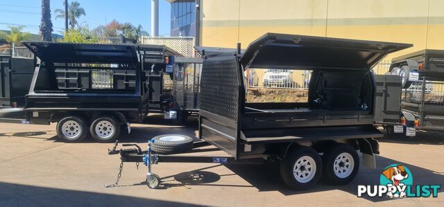 8Ã5 TRADIE TRAILER WITH 3 LEFT UP DOORS