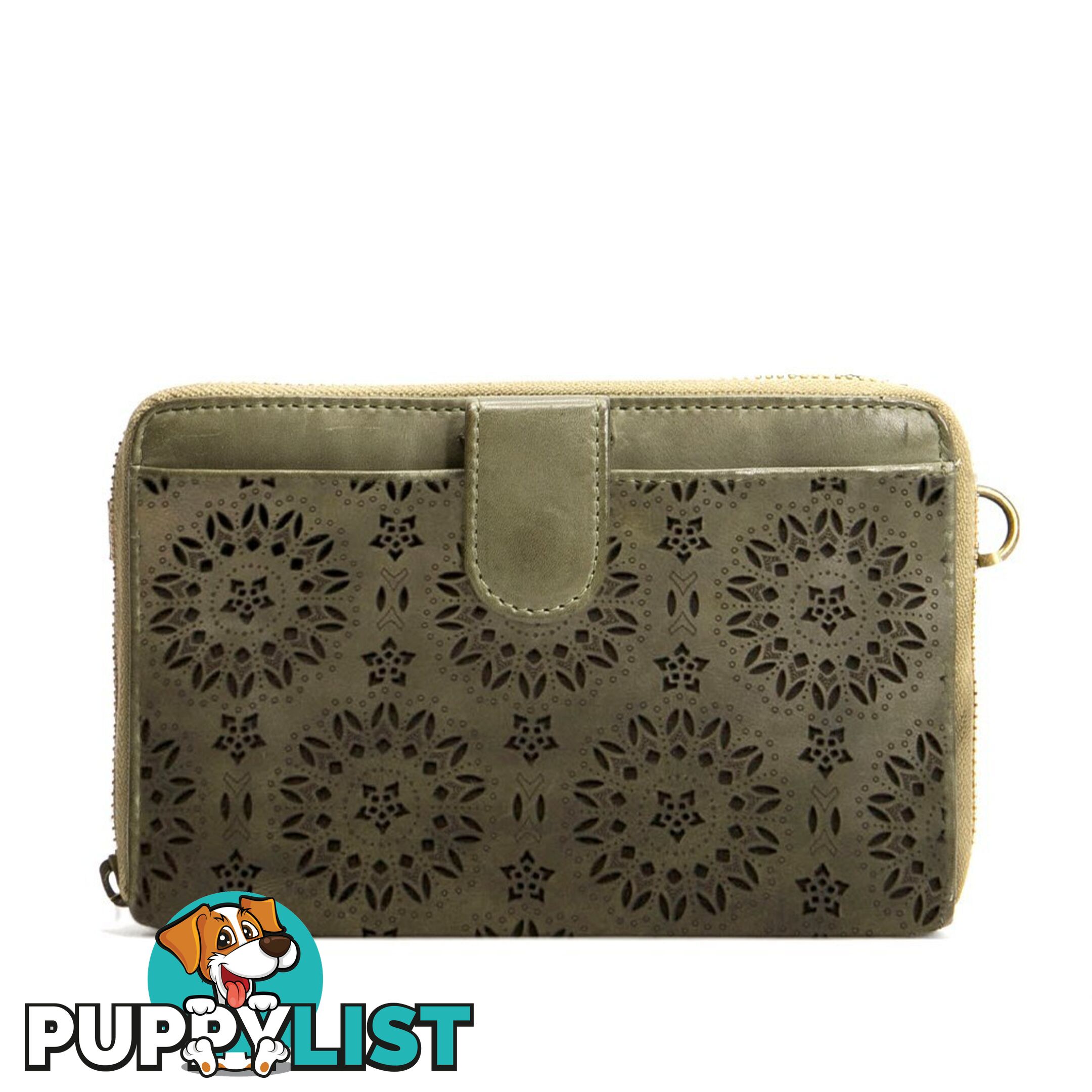 KOMPANERO Bibi Olive Crossbody Clutch Wallet