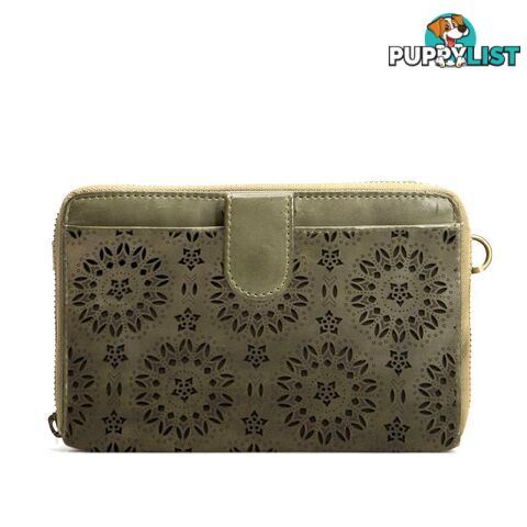 KOMPANERO Bibi Olive Crossbody Clutch Wallet