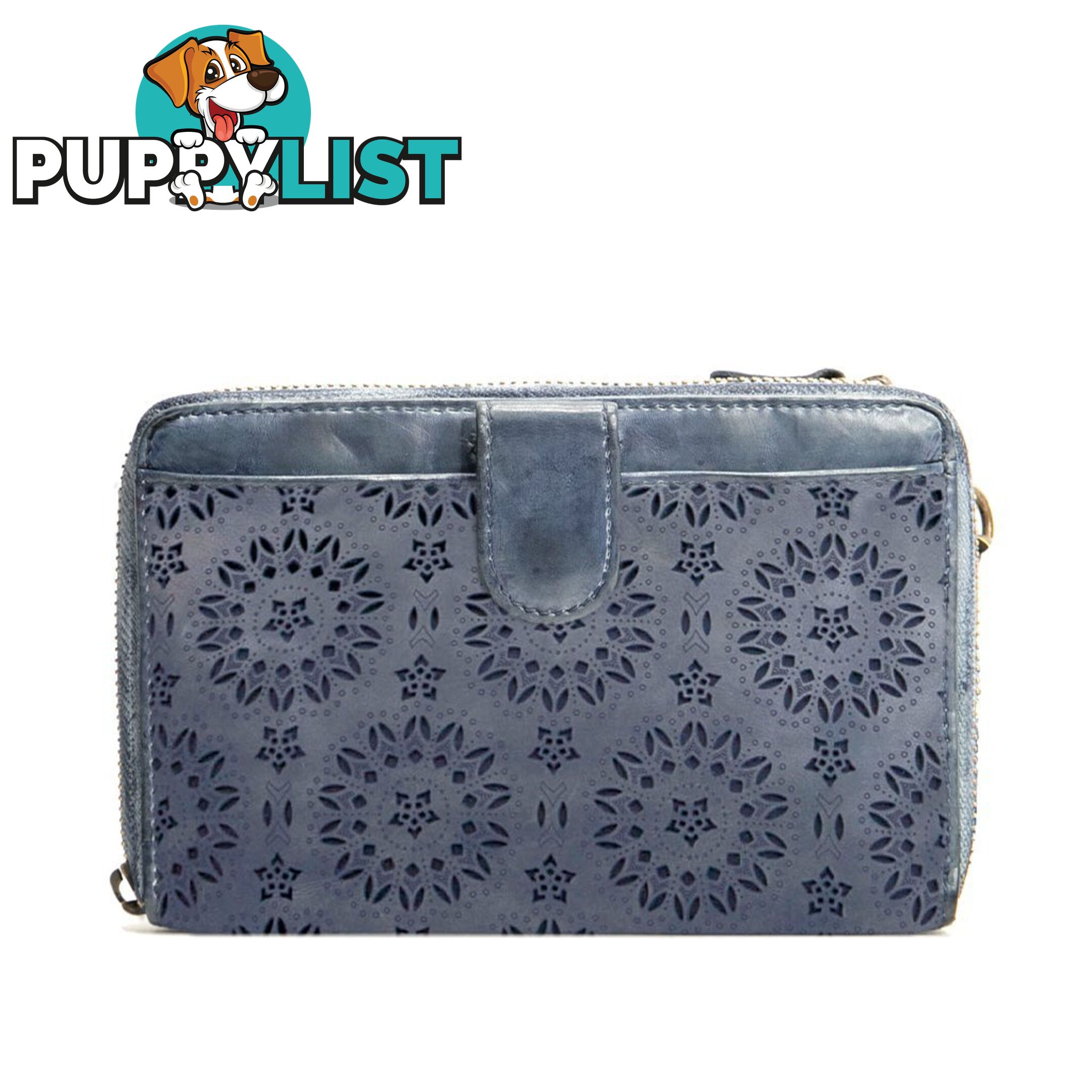 KOMPANERO Bibi Denim Crossbody Clutch Wallet