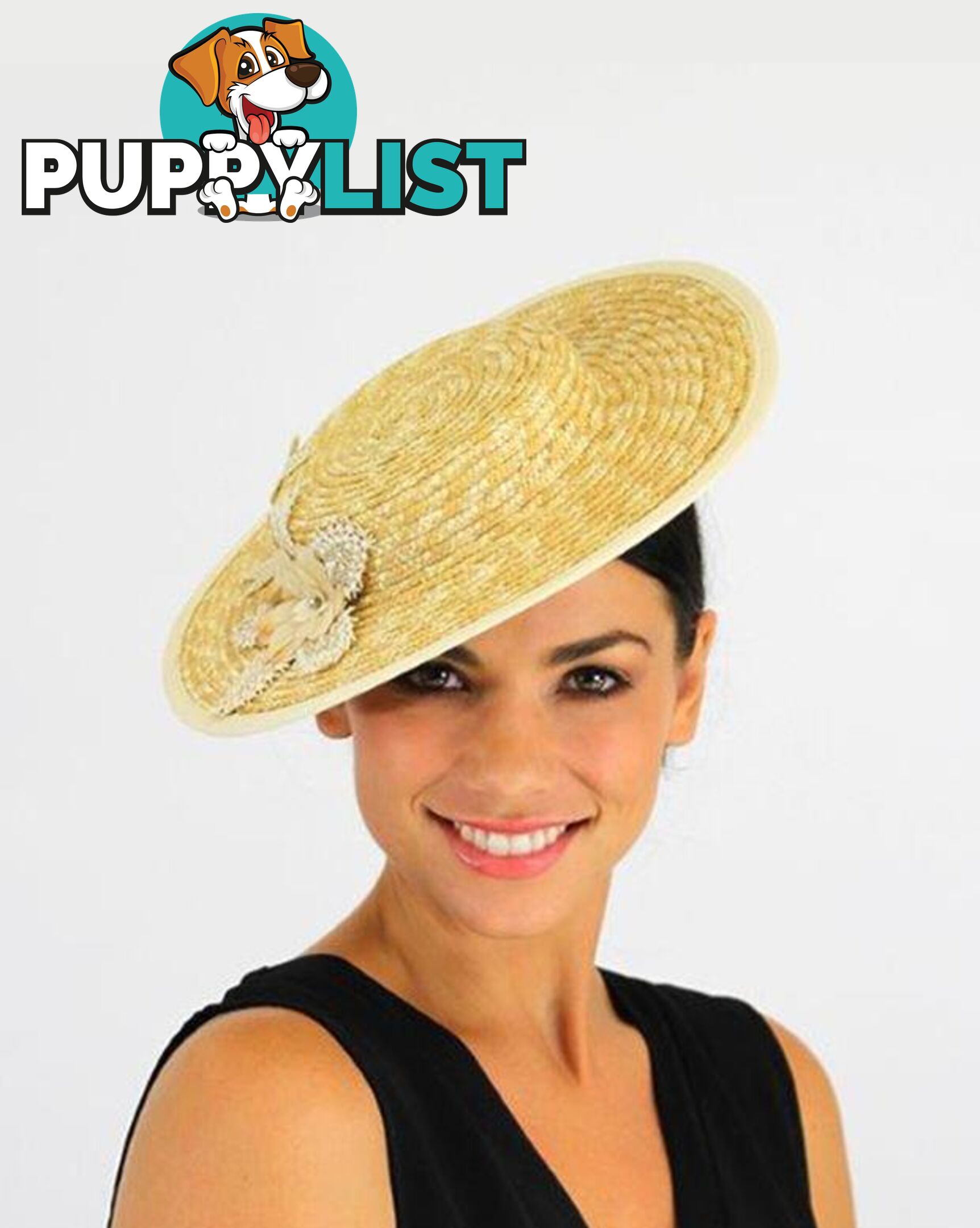 JENDI Straw Medium Brim Fascinator