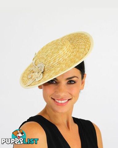 JENDI Straw Medium Brim Fascinator