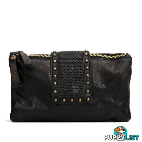 KOMPANERO Flair Black Crossbody Clutch