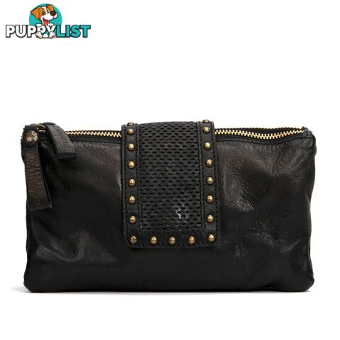 KOMPANERO Flair Black Crossbody Clutch