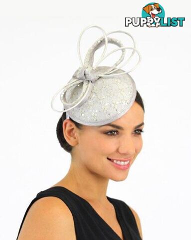 JENDI Silver Sequin Fascinator