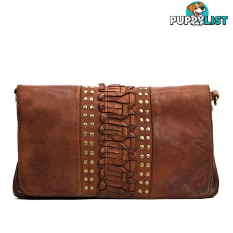 KOMPANERO Chika Cognac Crossbody Clutch