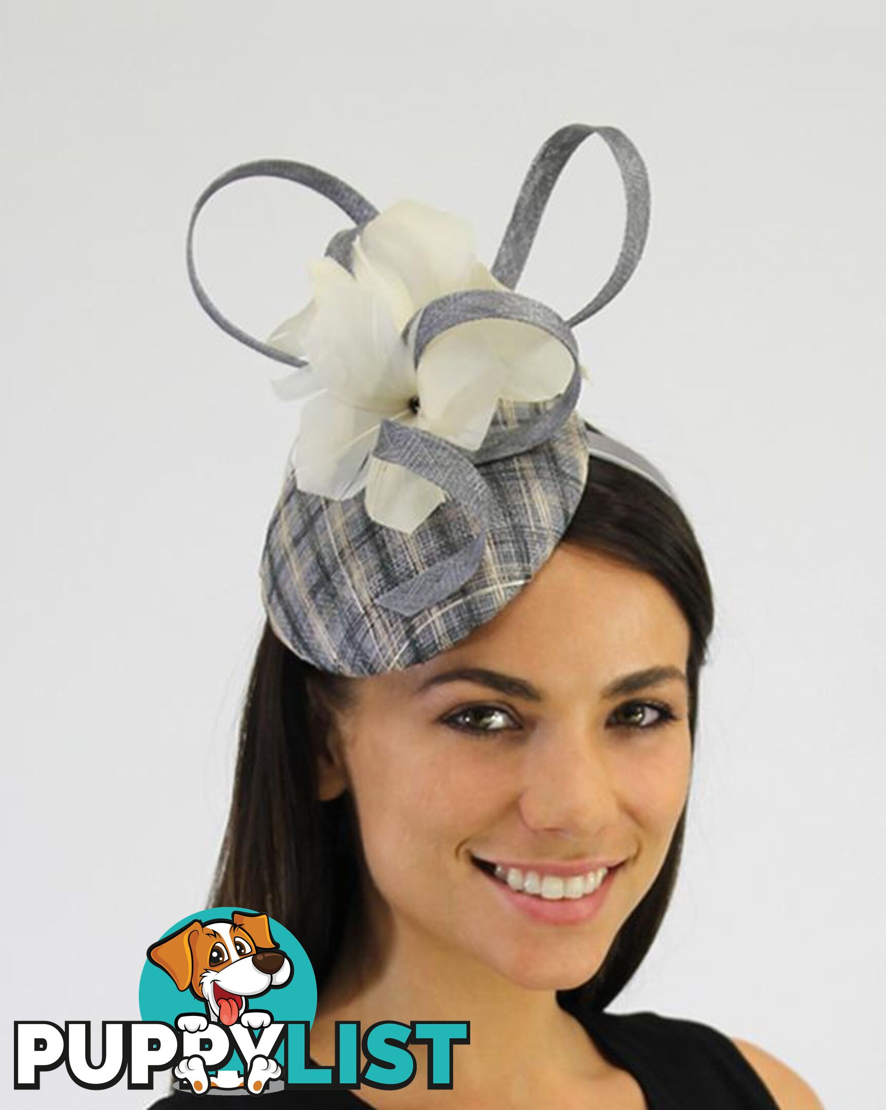 JENDI Platinum Tartan Fascinator