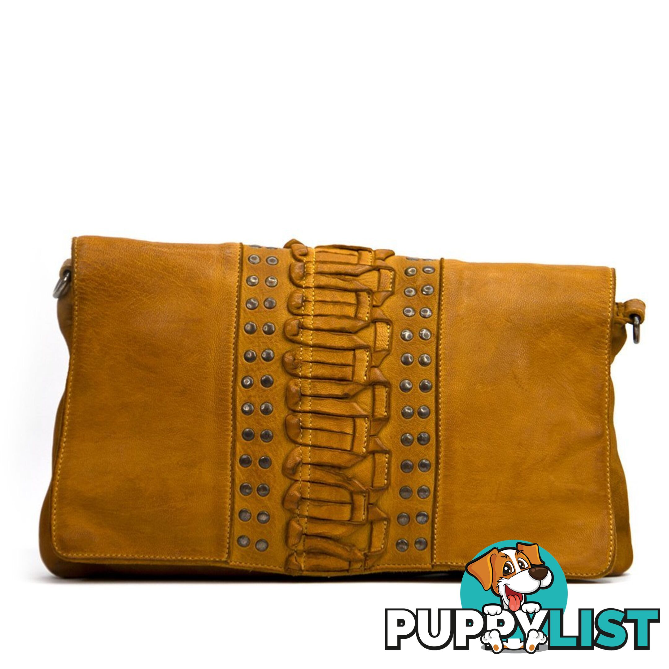 KOMPANERO Chika Mustard Crossbody Clutch