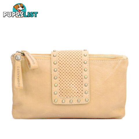 KOMPANERO Flair Taupe Crossbody Clutch