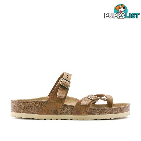 BIRKENSTOCK Mayari Vintage Flowers Cognac Leather