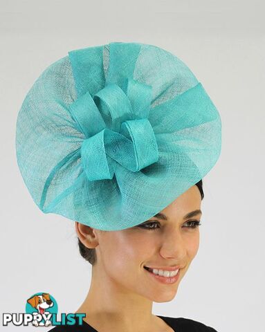 JENDI Sea Green Ruffled Side Plate Fascinator