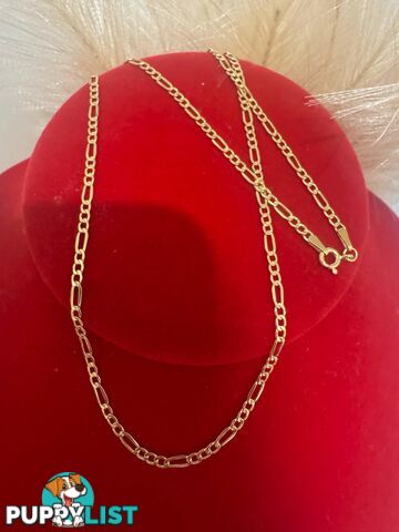 18k Figaro Authentic Gold Chain Au750