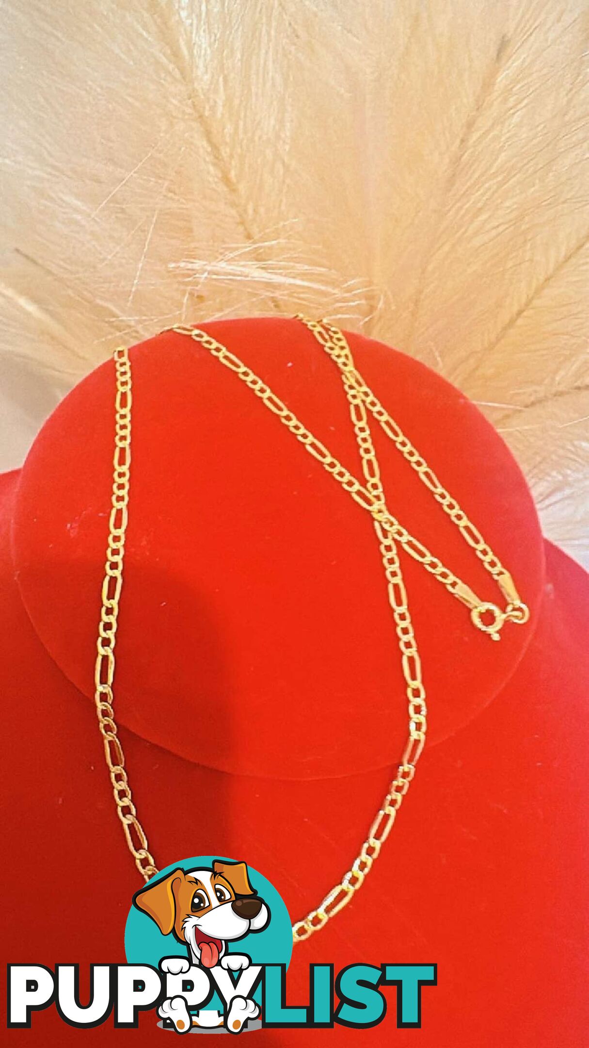 18k Figaro Authentic Gold Chain Au750